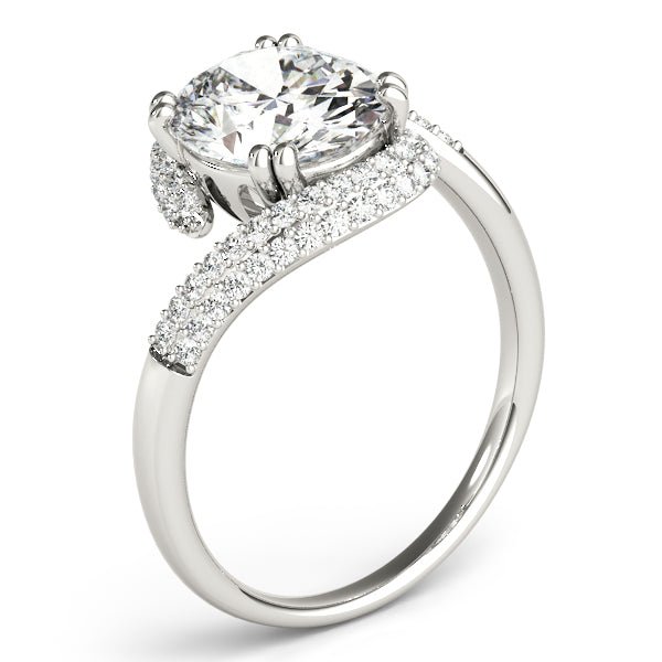 Oval Center Bypass Pavé Engagement Ring - Diamonds By Rothschild