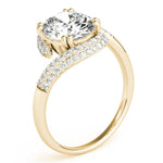 Oval Center Bypass Pavé Engagement Ring - Diamonds By Rothschild