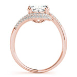 Oval Center Bypass Pavé Engagement Ring - Diamonds By Rothschild