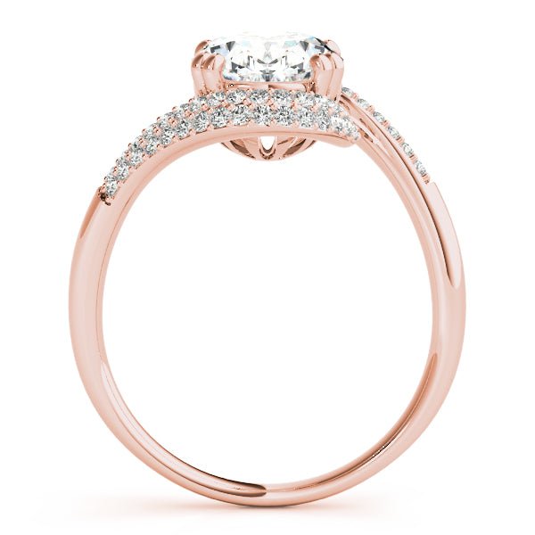Oval Center Bypass Pavé Engagement Ring - Diamonds By Rothschild