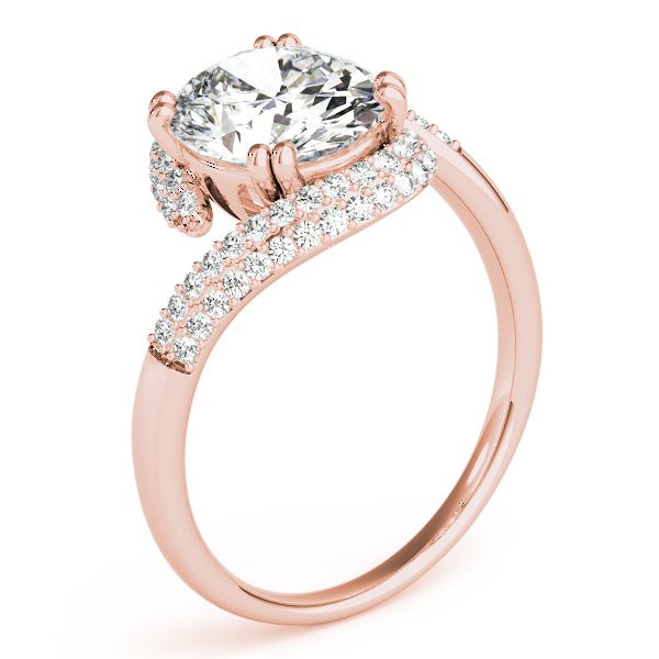 Oval Center Bypass Pavé Engagement Ring - Diamonds By Rothschild