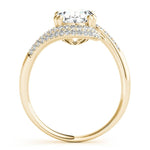 Oval Center Bypass Pavé Engagement Ring - Diamonds By Rothschild