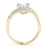 Oval Center Bypass Pavé Engagement Ring - Diamonds By Rothschild