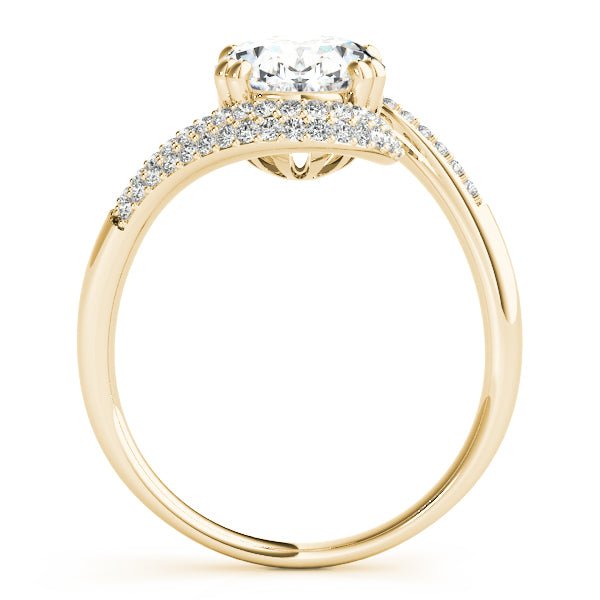 Oval Center Bypass Pavé Engagement Ring - Diamonds By Rothschild