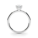 Oval Center Hidden Halo Engagement Ring - Diamonds By Rothschild