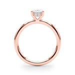 Oval Center Hidden Halo Engagement Ring - Diamonds By Rothschild