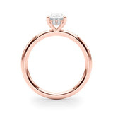 Oval Center Hidden Halo Engagement Ring - Diamonds By Rothschild