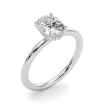 Oval Center Hidden Halo Engagement Ring - Diamonds By Rothschild