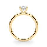 Oval Center Hidden Halo Engagement Ring - Diamonds By Rothschild
