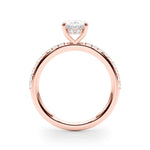 Oval Center Hidden Halo Pavé Engagement Ring - Diamonds By Rothschild