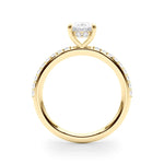 Oval Center Hidden Halo Pavé Engagement Ring - Diamonds By Rothschild