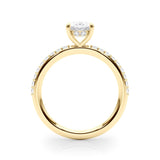 Oval Center Hidden Halo Pavé Engagement Ring - Diamonds By Rothschild