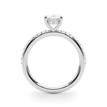 Oval Center Hidden Halo Pavé Engagement Ring - Diamonds By Rothschild