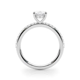 Oval Center Hidden Halo Pavé Engagement Ring - Diamonds By Rothschild