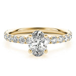 Oval Center Pavé Engagement Ring - Diamonds By Rothschild