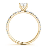 Oval Center Pavé Engagement Ring - Diamonds By Rothschild