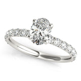 Oval Center Pavé Engagement Ring - Diamonds By Rothschild