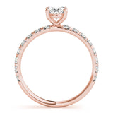 Oval Center Pavé Engagement Ring - Diamonds By Rothschild
