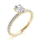 Oval Center Pavé Engagement Ring - Diamonds By Rothschild