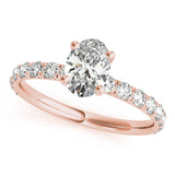 Oval Center Pavé Engagement Ring - Diamonds By Rothschild