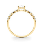 Oval Center Ring with Smaller Round Stones Along the Shank - Diamonds By Rothschild