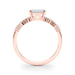 Oval Center with Smaller Side Stones Engagement Ring - Diamonds By Rothschild