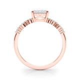 Oval Center with Smaller Side Stones Engagement Ring - Diamonds By Rothschild