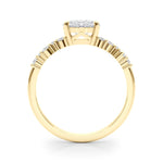 Oval Center with Smaller Side Stones Engagement Ring - Diamonds By Rothschild