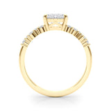 Oval Center with Smaller Side Stones Engagement Ring - Diamonds By Rothschild