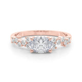 Oval Center with Smaller Side Stones Engagement Ring - Diamonds By Rothschild