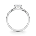 Oval Center with Smaller Side Stones Engagement Ring - Diamonds By Rothschild
