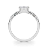 Oval Center with Smaller Side Stones Engagement Ring - Diamonds By Rothschild