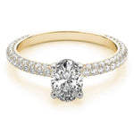 Oval Cut Pavé Engagement Ring - Diamonds By Rothschild