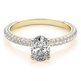 Oval Cut Pavé Engagement Ring - Diamonds By Rothschild
