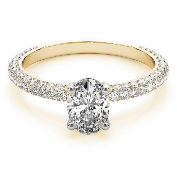 Oval Cut Pavé Engagement Ring - Diamonds By Rothschild