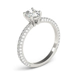 Oval Cut Pavé Engagement Ring - Diamonds By Rothschild