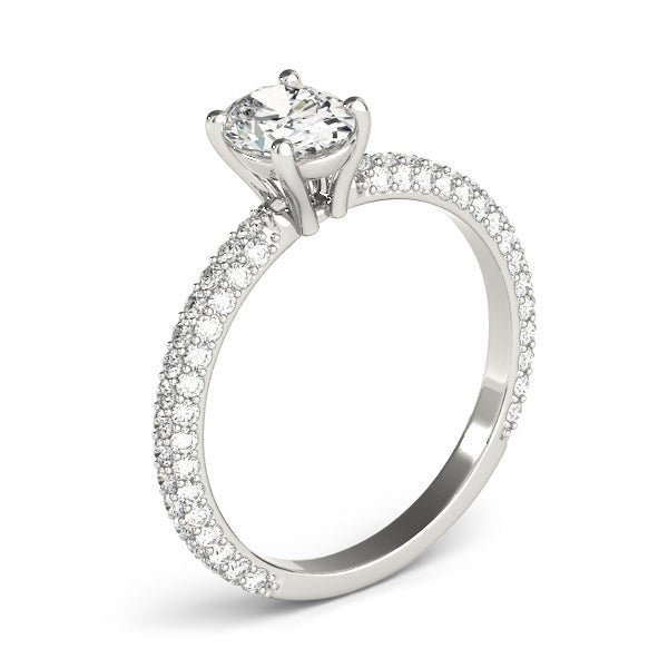 Oval Cut Pavé Engagement Ring - Diamonds By Rothschild