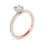 Oval Cut Pavé Engagement Ring - Diamonds By Rothschild