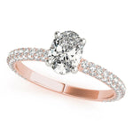 Oval Cut Pavé Engagement Ring - Diamonds By Rothschild