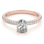 Oval Cut Pavé Engagement Ring - Diamonds By Rothschild