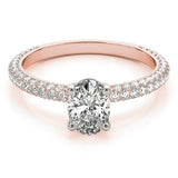 Oval Cut Pavé Engagement Ring - Diamonds By Rothschild