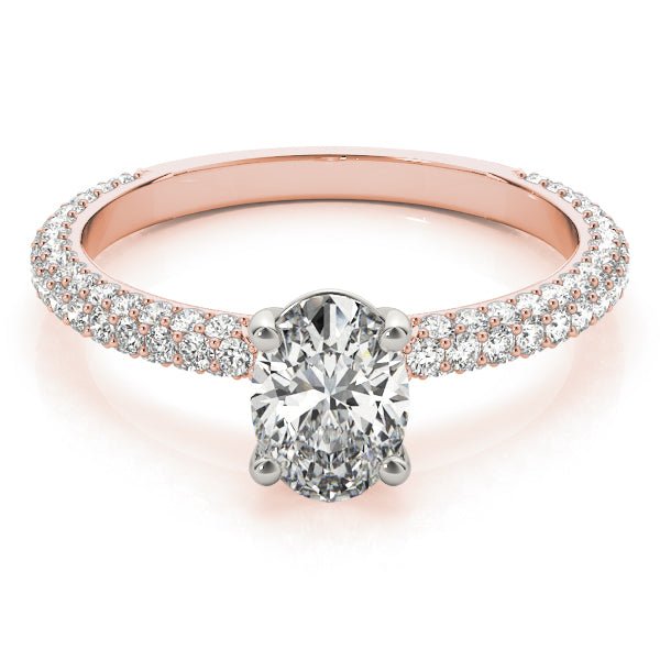 Oval Cut Pavé Engagement Ring - Diamonds By Rothschild