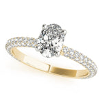 Oval Cut Pavé Engagement Ring - Diamonds By Rothschild