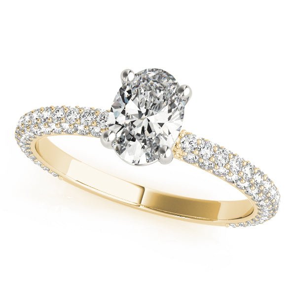 Oval Cut Pavé Engagement Ring - Diamonds By Rothschild