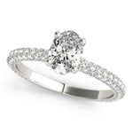 Oval Cut Pavé Engagement Ring - Diamonds By Rothschild