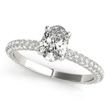 Oval Cut Pavé Engagement Ring - Diamonds By Rothschild