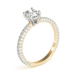 Oval Cut Pavé Engagement Ring - Diamonds By Rothschild