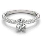 Oval Cut Pavé Engagement Ring - Diamonds By Rothschild