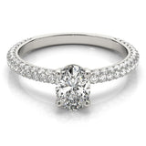 Oval Cut Pavé Engagement Ring - Diamonds By Rothschild
