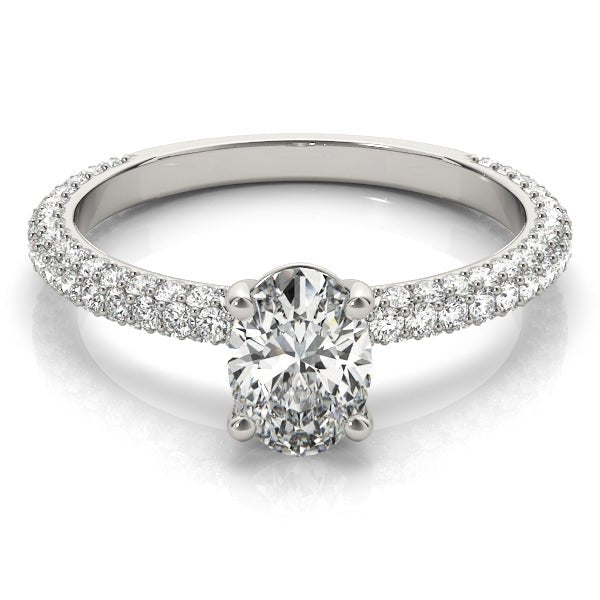 Oval Cut Pavé Engagement Ring - Diamonds By Rothschild